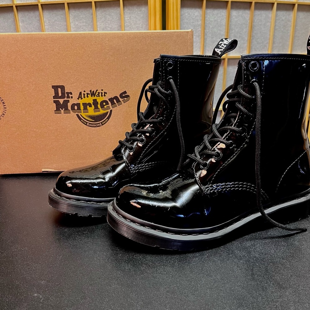 Dr. Martens Patent Lamper 1460 Mono Black Cool Girl Alternative Winter Fall
